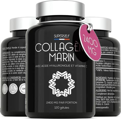 Collagène Marin 2400 Mg Collagene Marin Type 1 Avec Acide Hyaluronique Vitamine C 120