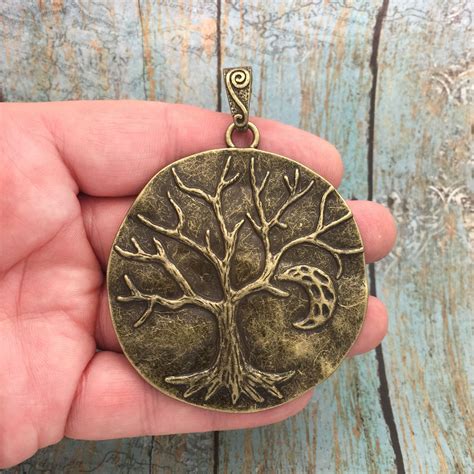 1 Tree Of Life Charm Pendant Bronze Large By Tijc Sp1467 Etsy Diy