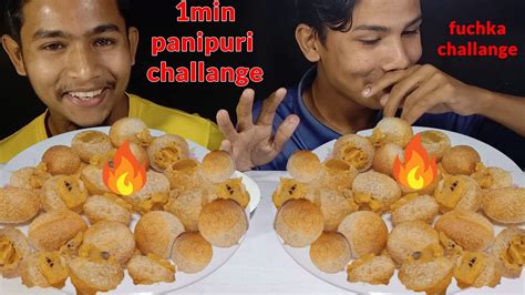 Street Side Panipuri Minute Eating Challenge Golgappa Eating Phuchka