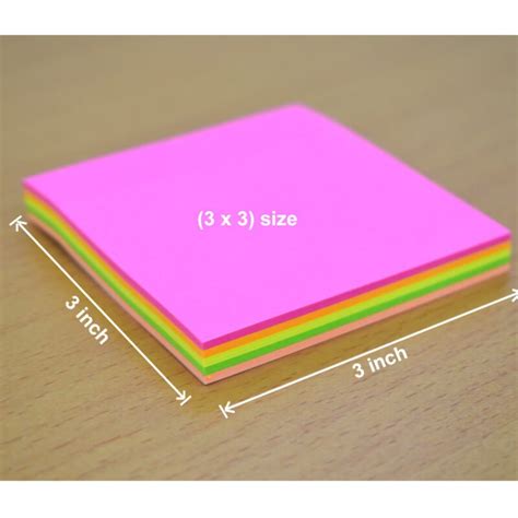 Pocket Size Multiicolor Sticky Note Pad For Home School Office