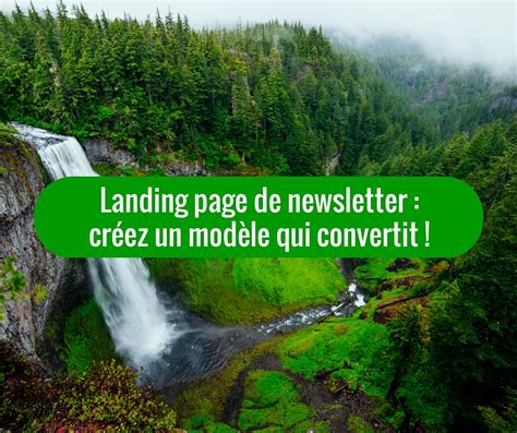 Landing page de newsletter créez un modèle qui convertit