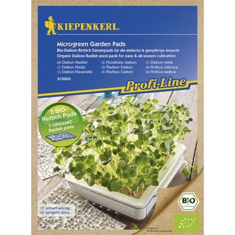 Kiepenkerl Microgreen Duo Garden R Bano Daikon Bio Recambio Piezas