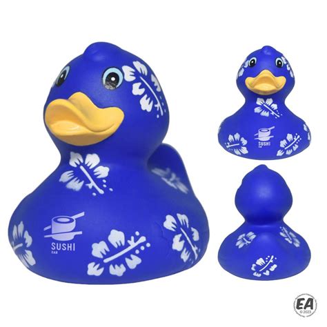 Promotional Rubber Pretty In Blue Duck Customized Rubber Ducks