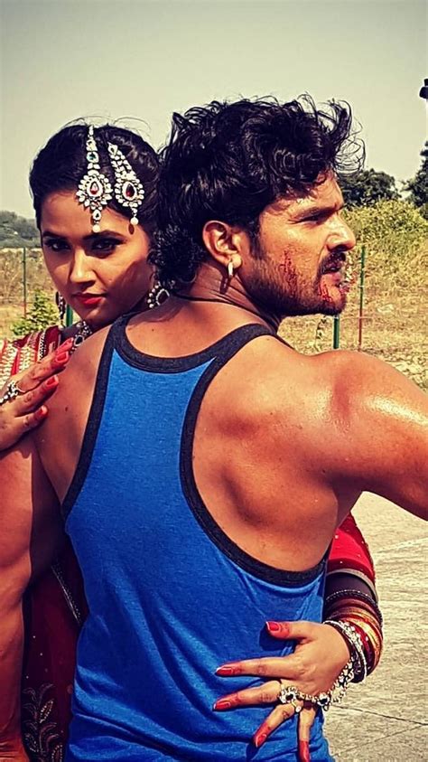 Khesari Lal Yadav Shooting With Kajal Raghwani Shooting Kajal