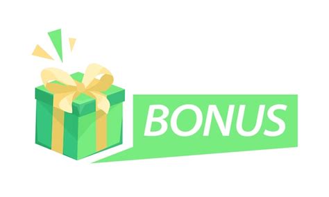 Premium Vector Green Gift Box Bonus Sign