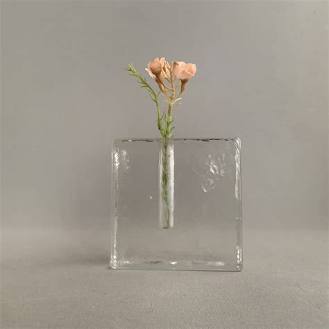 Modernist Glass Stem Vase Wiesenthalhütte 1970s