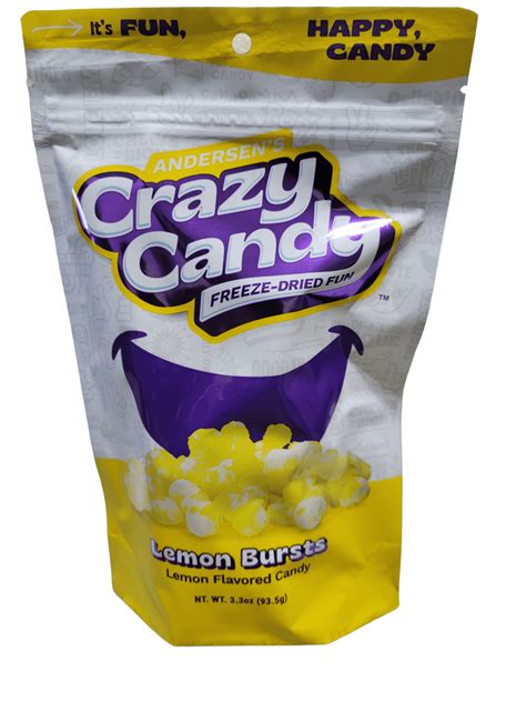 Andersens Crazy Candy Freeze Dried Fun Lemon Bursts 33 Oz Total