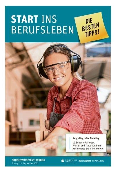 Start Ins Berufsleben Fachkr Fte Von Morgen Ausgabe September