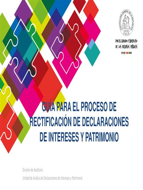 Fillable Online Gua Para El Proceso De Rectificacin De Declaraciones De