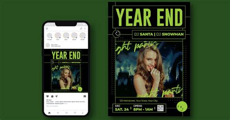 Year End Party Flyer, Print Templates ft. alternative & birthday - Envato Elements