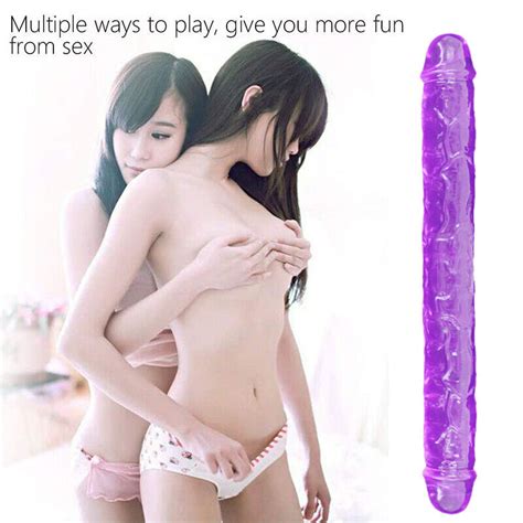 Double Ended Long Dildo Dual Sided Headed Penetration Dong For Woman