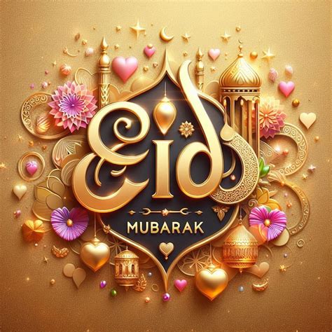 Premium Photo Eid Mubarak Islamic Greeting Card