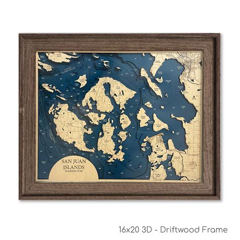 San Juan Islands Map | Wooden Maps | thirtyAXIS