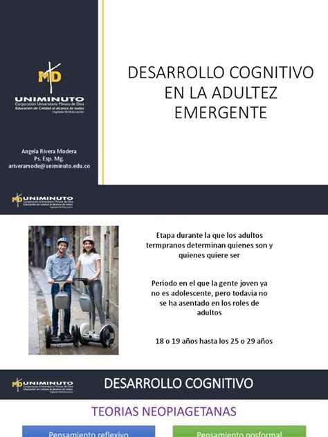 Desarrollo Cognitivo En Adultez Emergente Pdf Adultos Desarrollo Cognitivo