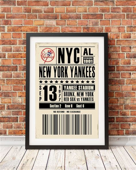 New York Yankees Ticket Print