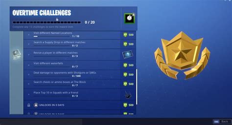 Four New Fortnite Overtime Challenges And Rewards Have Been Unlocked Fortnite Insider