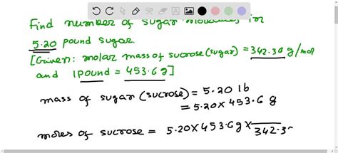 Mol Wt Of Sucrose