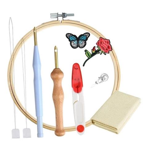 Pcs Set Kit De Broderie De Poin On D Outil De Poin On Avec Des