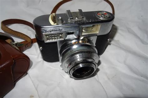 VOIGTLÄNDER VITOMATIC II a mit Ledertasche Kamera Vintage Sammler