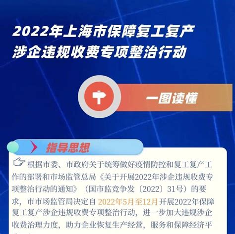 沪开展保障复工复产涉企违规收费专项整治行动，一图读懂→普陀服务企业