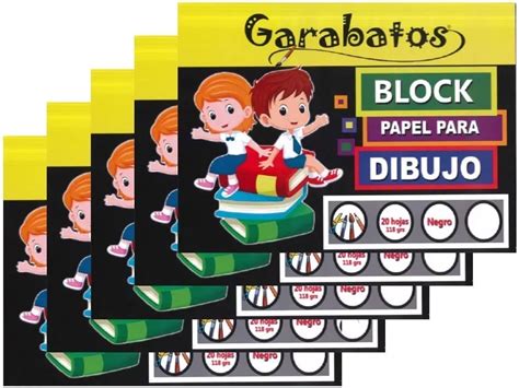 Block De Dibujo Tipo El Nene N Blanco Hojas Pack X Pagina