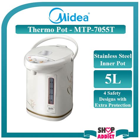 Midea 50l Thermo Pot Mtp 7055t Stainless Steel Inner Pot Shopee Malaysia