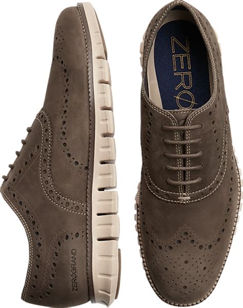 Cole Haan Zerogrand Brown Suede Wingtip Oxfords Mens Sale Mens Wearhouse