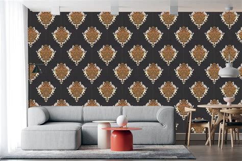 Bhavya Interiors Multicolor Black Design 3d Wallpaper For Wall Decor