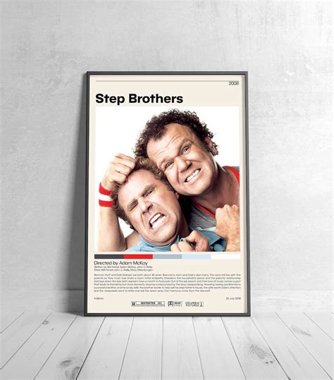 Step Brothers Movie Poster Adam Mckay Minimalist Movie Etsy