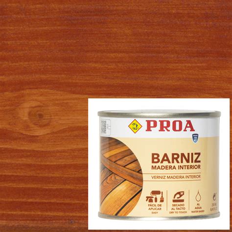 Barniz Satinado Agua Interior Caoba Barnices