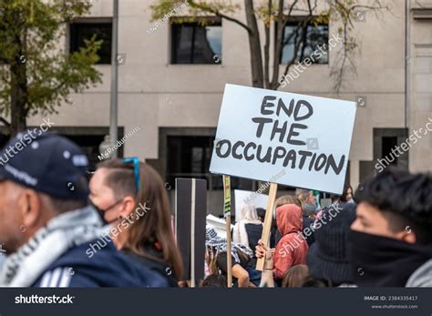 Washington Dc 1142023 Propalestine Signs Palestine Stock Photo ...