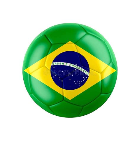 Una Bola Con La Bandera Del Brasil Ilustración del Vector Ilustración