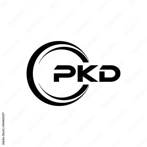 PKD letter logo design with white background in illustrator, vector logo modern alphabet font ...