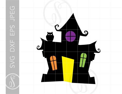 Haunted House Svg Haunted House Clipart Haunted House Cut Etsy