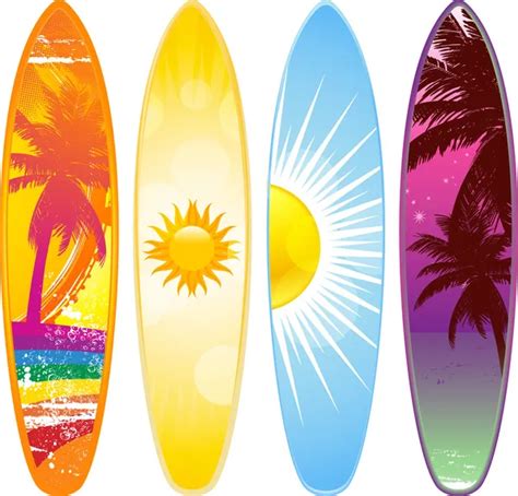 Prancha de surf Vetores de Stock Ilustrações Vetoriais Free Prancha de