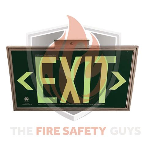 Photoluminescent Exit Signs Are Nfpa And Fire Department Cert