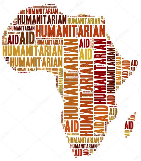 Word Cloud Illustration Related To Humanitarian Aid — Stock Photo