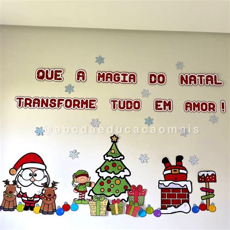 Painel de Natal Loja ABC da Educação Mais Por Sabrina Bonassa