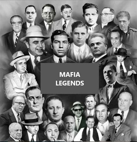 Mafia Legends Collage 8x10 Photo Mafia Organized Crime Mobster Mob Picture