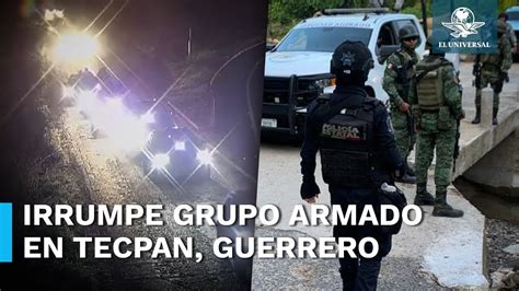 Captan irrupción de grupo armado en Tecpan Guerrero registran