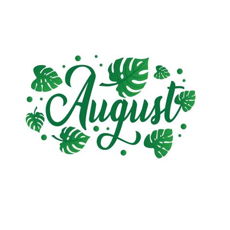 Premium Vector Hello August Welcome August Vector Illustrations