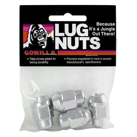 Gorilla Automotive B Chrome Cone Seat Acorn Bulge Lug Nuts