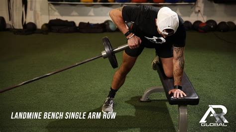 Landmine Bench Single Arm Row Youtube