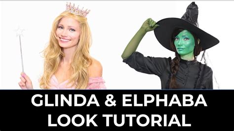 Glinda Elphaba Wicked Looks Tutorial Detailed Makeup Wigs Youtube