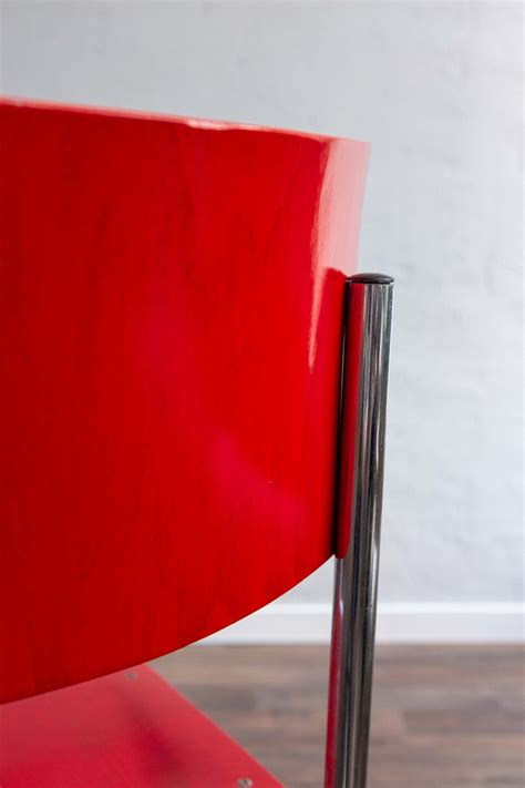 Functionalist Red Chrome Chairs Renov