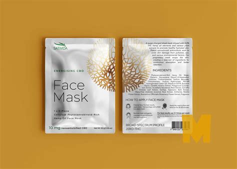 Oil Face Mask Sachet Mockup