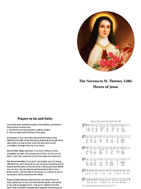 The Novena To St. Therese, Little Flower of Jesus | PDF | Mercy ...