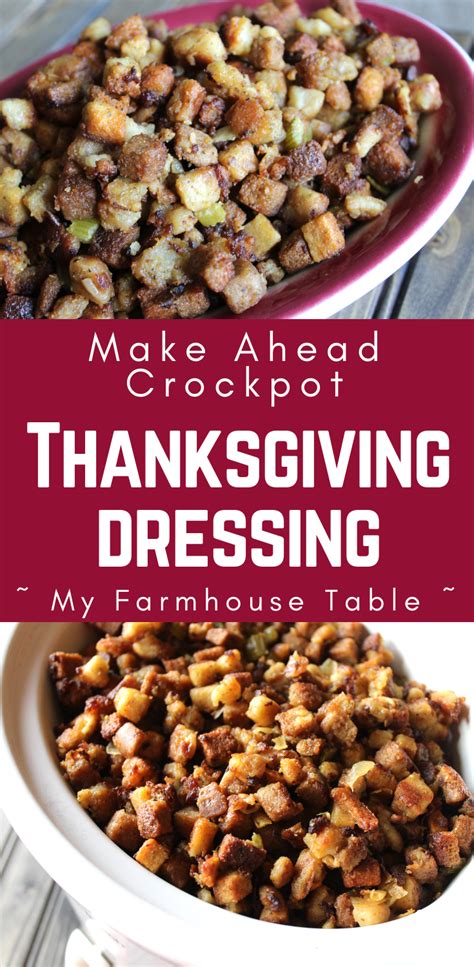 Crockpot Thanksgiving Dressing - My Farmhouse Table