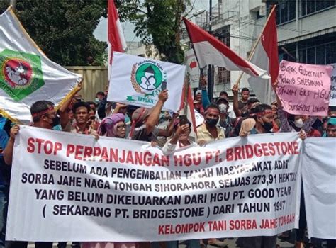 Peringati Htn Puluhan Petani Sumut Demo Kantor Bpn Genpi Co Sumut