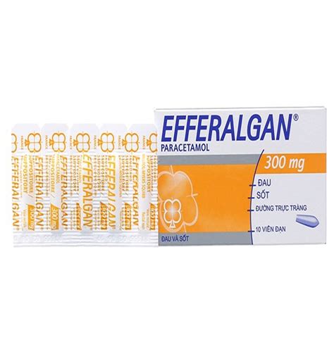 Efferalgan 300mg Thuốc nhét hậu môn hạ sốt Chothuoctay